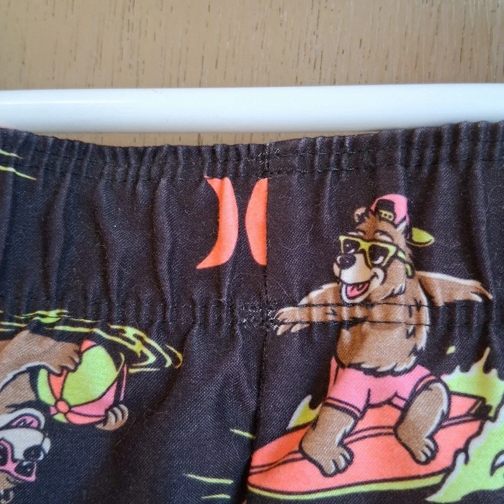 Hurley Boys Swim Trunks Surfer Bear Sz 6 Beach Summer EUC